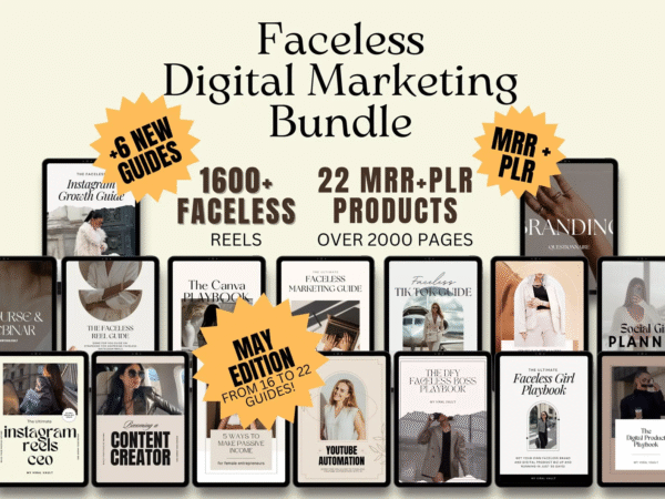 "Faceless Marketing Bundle – 22 MRR Products" - Image 2