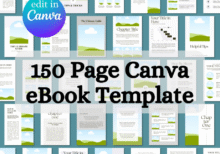 150 Canva eBook & Course Workbook Templates | Create Your Own eBooks Easily