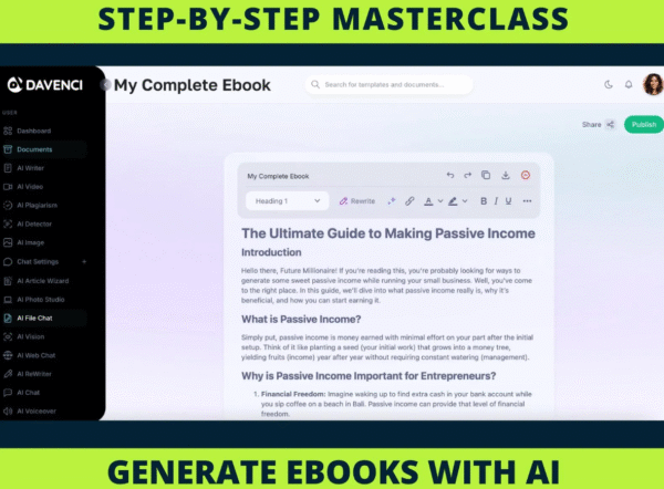 Masterclass: Create a Complete eBook with AI – Step-by-Step Video Guide - Image 3