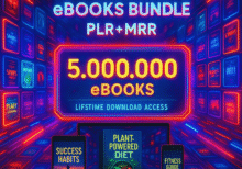 5 Million eBooks Mega Bundle with PLR & MRR Rights